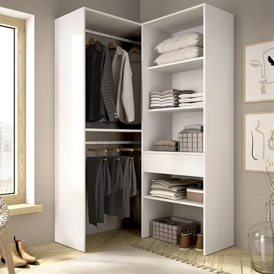 Immagine prodotto di Bandon - Guardaroba Grande, 88x185h cm Bianco, Modulabile