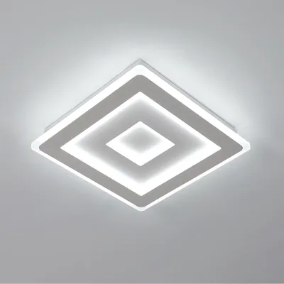 Image de Plafonnier LED carré, design moderne, 42W, 4725 lumens, lampe de plafond en acrylique, éclairage LED de 30 cm pour chambre, salon, couloir, lumière blanche froide de 6500K