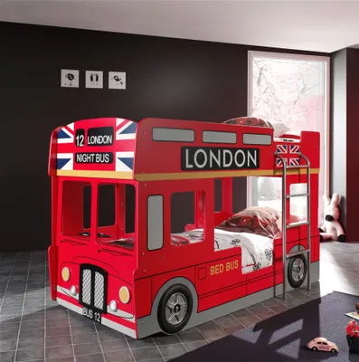 Produktbild von Kinderbett Autobett London Bus, Rot