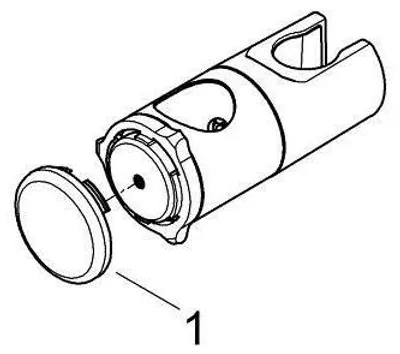 Gleitstück Metall für Duschsystem, verstellbar, chrom, 1 Stück