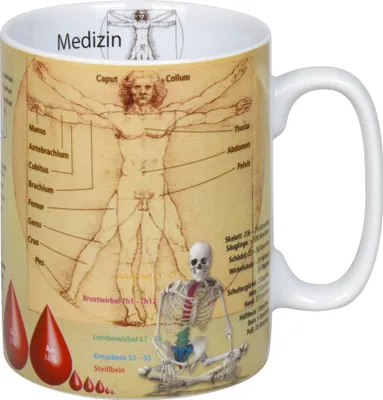 Immagine prodotto di Könitz Wissensbecher Becher Medizin, Kaffeebecher, Teetasse, Tasse, Porzellan, 460ml, 1113301709