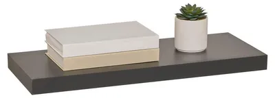 Produktbild von Schwebendes Wandregal Bassline - schwarz - 60 cm - Holz - Bucherregal - Wandregal