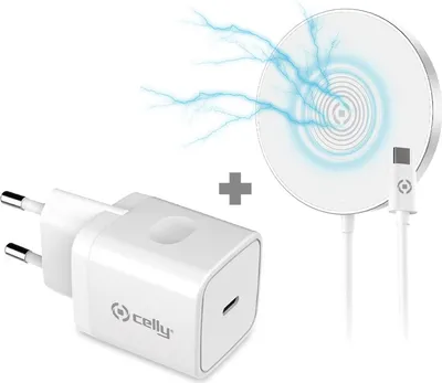 Produktbild von Celly Magchargekit Universal Weiß AC Kabelloses Aufladen Drinnen