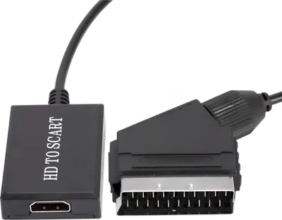 Produktbild von 1080P HDMI zu SCART Adapter Video Audio High Quality Konverter PAL/NTSC High Quality Konverter Zubehör für HDTV Sky DVD Box Signale