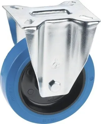 Produktbild von Tarrox Transportgeräterolle mit Elastik-Vollgummirolle, bis 200 kg, 125x36 mm, Platte 100x85 mm