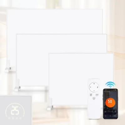 Zdjęcie produktu dla ISOISL, ogrzewacz podczerwieni o mocy 300 W, z Wi-Fi, termostatem, przeznaczony do montażu na ścianie lub do ustawienia na nóżkach
