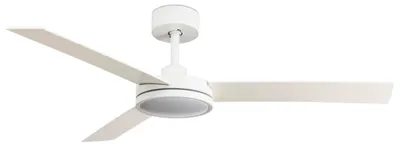 Image de Ventilateur de plafond à basse consommation avec éclairage LED et télécommande Barth Blanc