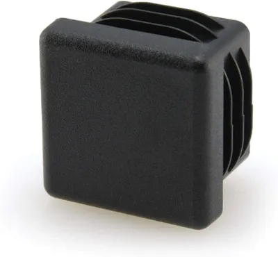 Produktbild von 4 Stück Lamellenstopfen 25 x 25 mm für Vierkantrohre in Schwarz