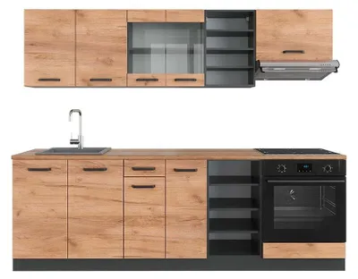 Obrázok produktu pre Kuchynský kút Vicco R-Line Goldkraft dub/antracit 240 cm , AP Oak, Model 42903