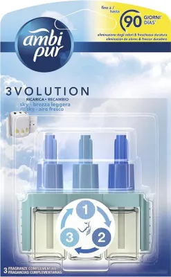 Zdjęcie produktu dla Odświeżacz powietrza z 3 zapachami – 21 ml - Świeże powietrze