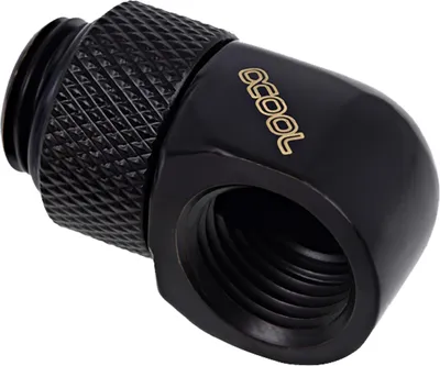 Produktbild von Alphacool 17248, Schwarz, 1/4", 90°, Männlich/Weiblich, 18 mm, 32 mm