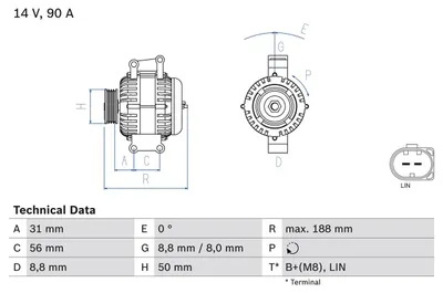 Produktbild von BOSCH 0 986 047 840 Generator x
