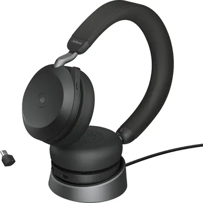 Produktbild von GN Jabra Evolve2 75 - Headset - On-Ear - Bluetooth - kabellos, kabelgebunden - aktive Rauschunterdrückung - USB-C - Geräuschisolierung - Schwarz