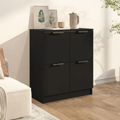 Produktbild von "2026 Aktion"Sideboard - praktischem Design - Wohnzimmerschrank - Kommde für Flur - Schwarz 60x30x70 cm Holzwerkstoff DEMöbel 7612354