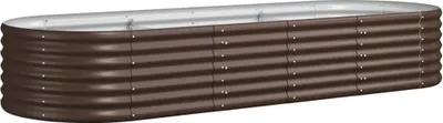 Obrázok produktu pre vidaXL Zvýšená posteľ Pozinkovaná oceľ 224x80x36 cm Hnedá