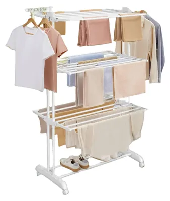Produktbild von Wäscheständer - Standwäscheständer - Flügelwäscheständer - 4 Ebenen - platzsparend - 63,5 x 128 x 173 cm