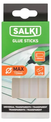 Productafbeelding van SALKI, transparante universele hete lijmstiften met een diameter van 12 mm, geschikt voor SALKI hete lijmpistolen