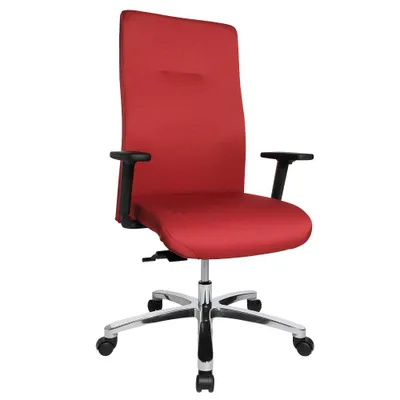 Produktbild von Topstar XXL Bürostuhl Big Star 20, BT290T W51 Stoff rot, Gestell alu