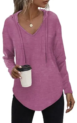Productafbeelding van Tanmolo capuchontrui voor dames, lichte trui, hoodie, sweatshirt met zakken