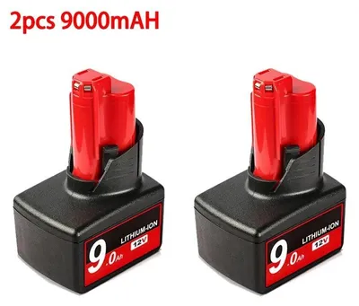 Zdjęcie produktu dla Akumulator M12 12 V – akumulator zapasowy – zestaw 2 sztuki – 9,0 Ah (9000 mAh) – litowo-jonowy – do elektronarzędzi M12 12 V – bez ładowarki – Braun