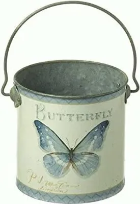 Produktbild von Heaven Sends Vintage Übertopf Schmetterling aus Metall - 12 x 12 cm