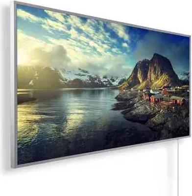 Produktbild von KÖNIGHAUS Panorama Infrarotheizung 1200W - Aussicht Norwegen mit Smart-Thermostat und App