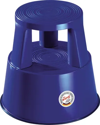 Immagine prodotto di Sgabello con rotelle, blu H.con/senza carico 425 Plastica blu