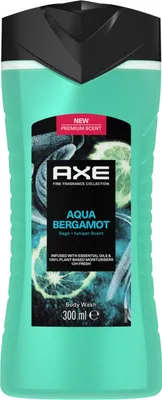 Produktbild von Axe Fine Fragrance Collection Duschgel Aqua Bergamot Bodywash für 12 Stunden langanhaltende Frische mit 2x mehr Frische-Booster 300 ml 6 Stück