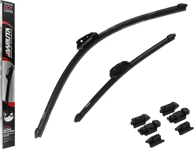 Produktbild von MARUTA Lotus Perl-Effekt Scheibenwischer SET 550mm / 400mm - universal - vorne, Aero-dynamik optimierte Wischerblätter aus exklusiver Silikon / Gummimischung ( Japan)