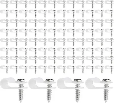 Zdjęcie produktu dla Plastikowe uchwyty do kabli, 100 sztuk, 6,4 mm