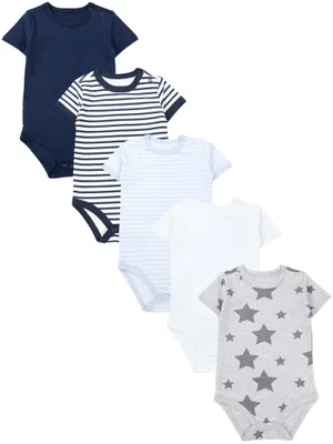 Produktbild von TupTam Jungen Baby Body Kurzarm in Unifarben - 5er Pack, Farbe: Farbenmix 3, Größe: 80