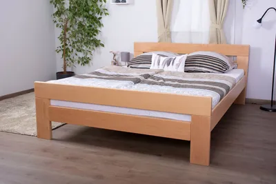 Produktbild von Doppelbett "Easy Premium Line" K6 in Überlänge,180 x 220 cm Buche Vollholz massiv Natur