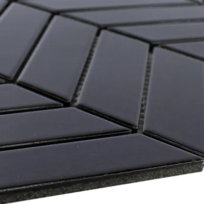 Produktbild von Keramik Mosaik Fliesen Elbistan Schwarz Matt