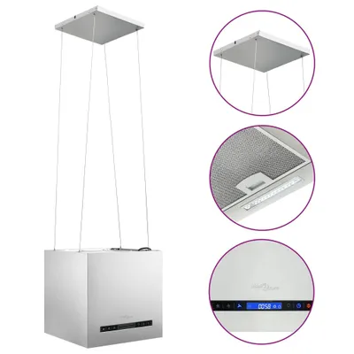Obrázok produktu pre Závesný ostrovný digestor s dotykovým senzorom LCD 37 cm nehrdzavejúca oceľ