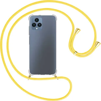 Produktbild von Handykette Backcover-Schutzhülle mit Band (Metall goldfarben) für Telekom T Phone (T-Mobile Revvl 6 5G) - gelb
