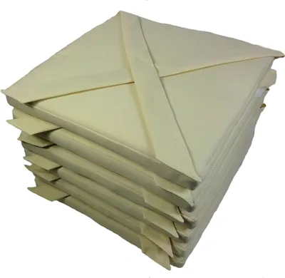 Produktbild von Set 6 x Stuhlkissen/Sitzkissen Marina Eckig mit Schleife 40 x 40 cm Dicke 5 cm, Fb. Natur