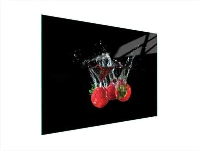 Produktbild von Glasschneidebrett 40x30 Erdbeeren