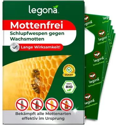 Produktbild von Schlupfwespen gegen Wachsmotten - 3 Lieferungen je 1 Träger (1m²)