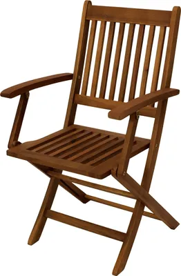 Produktbild von Klappstuhl Holzstuhl Gartenstuhl Stuhl 2er Set mit Armlehnen Akazie geölt