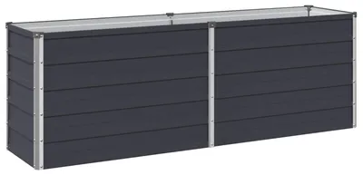 Image de Bordure de jardin surélevée, couleur anthracite, dimensions 160 x 40 x 55 cm