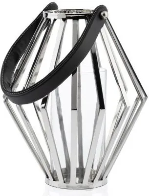 Produktbild von Geometrický oceľový lampáš H 31 cm