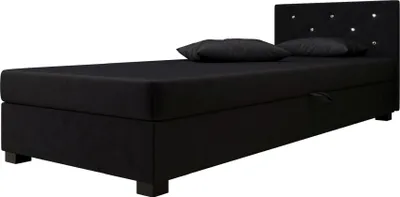 Obrázek produktu pro Pilloline skříňová postel OLET 80x195 kompletní set s matrací Bonell, čalouněná postel se zásuvkami - černá, MONOLITH 97