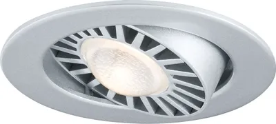 Zdjęcie produktu dla Zestaw wpuszczanych lamp Paulmann Premium Turbo LED, regulowane (kąt nachylenia 30°), 1 sztuka, 6,5W, 230V/350mA, średnica 80mm, chrom matowy/aluminium