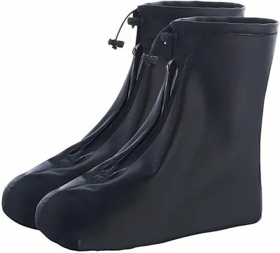 Produktbild von VHV - Überschuhe - Regenstiefelüberzieher - Wasserdichte Überschuhe - Rutschfeste Schuhüberzieher für Fahrrad, Wandern und Reisen - Schwarz