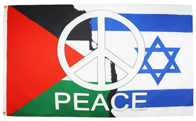 Friedensflagge Israel Palästina 150x90 cm Polyester 100D