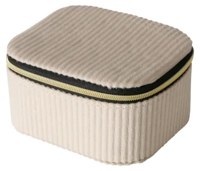 Obrázok produktu pre Šperkovnica s manšestrom CAJA, 12 x 10 x 6 cm