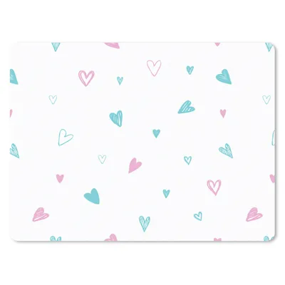 Produktbild von MuchoWow® Mauspad Mousepad Herzen - Muster - Pastell 40x30 cm - Mousepads - Maus Mat - Pad - Mausunterlage - Anti Rutsch