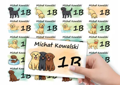 Produktbild von NAMENSSTICKER HEFT 20 St. - Tier Hund Hündchen Labrador Retriever