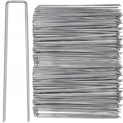 Obrázok produktu pre U-kotvy do zeme 15 cm, 100 ks, pozinkované, na textílie, siete a hadice