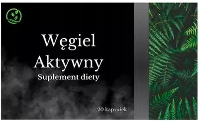 Węgiel aktywny 20 kapsułek celuloza mikrokrystaliczna mięta pieprzowa